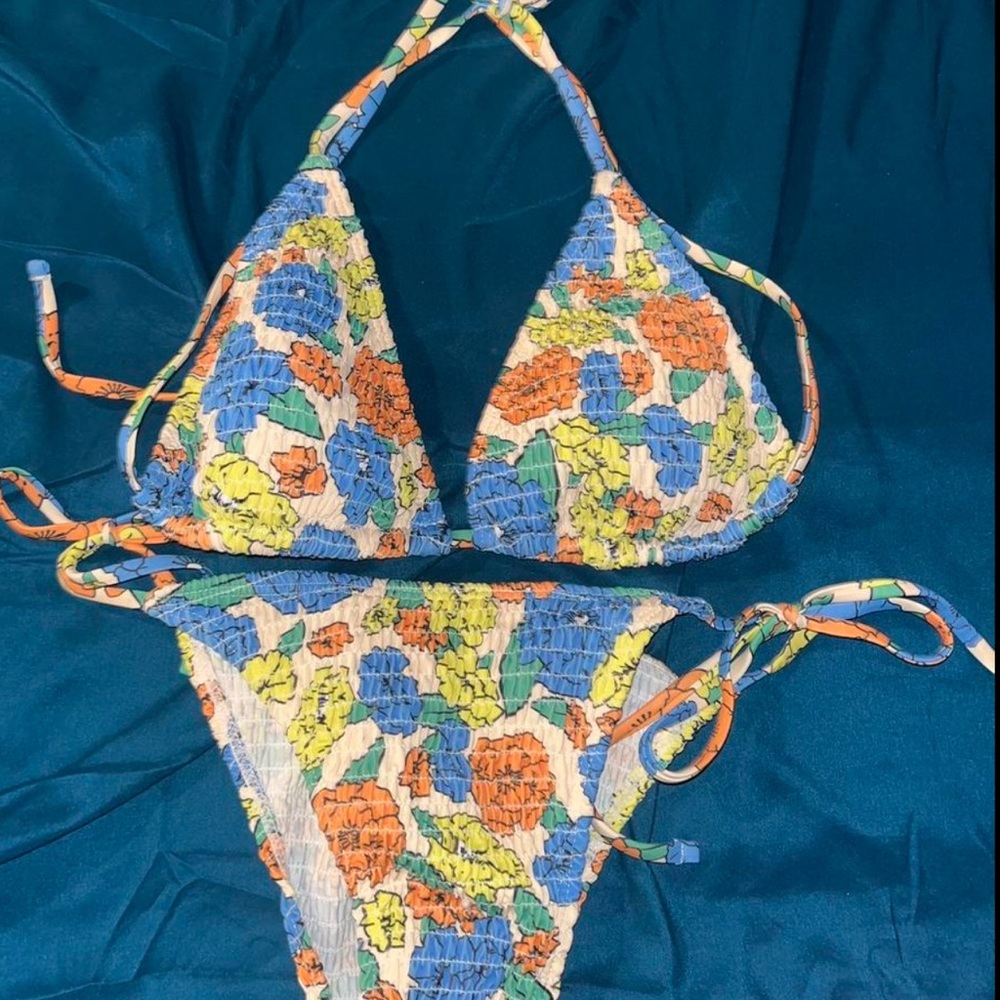 Multicolor, floral bikini
